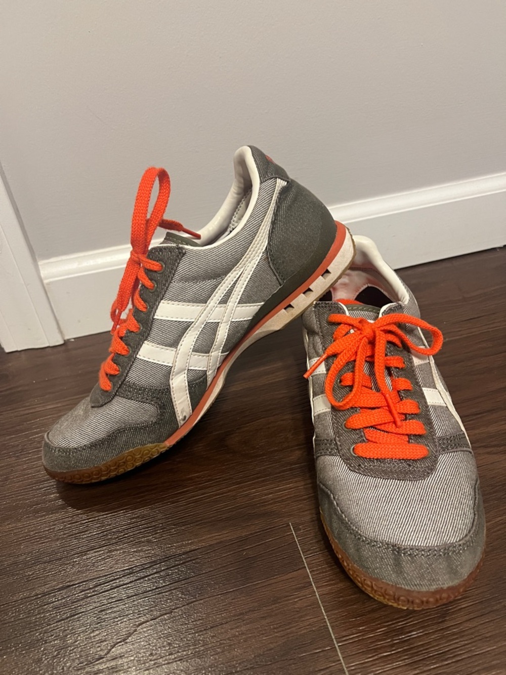Onitsuka Tiger by Asics Women's Gray and Orange Sneakers - Picture 3 of 7